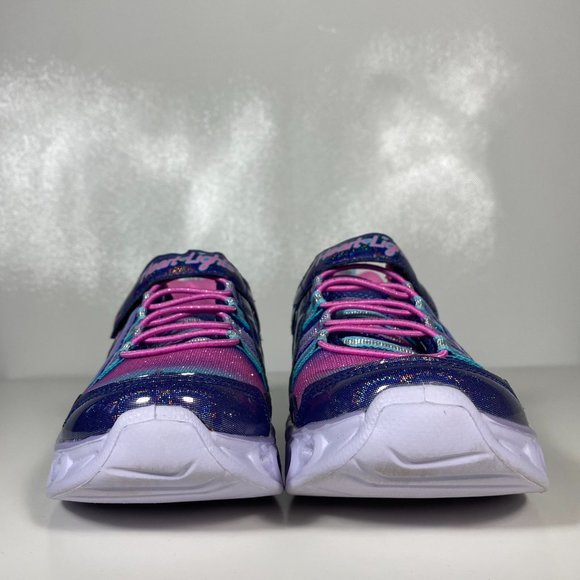 Skechers Youth Shoes Heart Lights Rainbow Lux Light Up Sneaker Purple Sz 13 - Picture 2 of 15